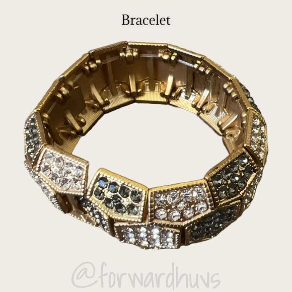 Rhinestone Embellished Stretch Bracelet - Picture 8 of 9